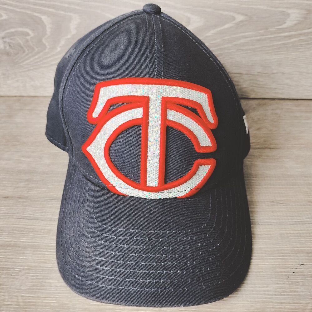 Minnesota Twins New Era 9Forty Baseball Cap Hat Blue Sparkle Logo Adjustable